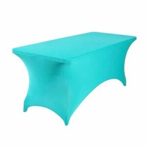 Lot of 2 ABCCANOPY Spandex Table Cover 6 ft. Fitted Polyester Aquamarine